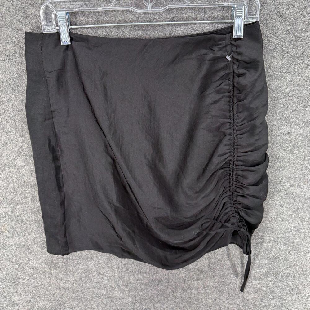 New Naked Zebra Skirt Women M Medium Black A-Line Short Zipper Mid Rise Lined